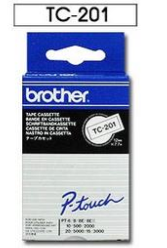 Brother - Nero - bianco - Rotolo (1,2 cm) 1 rotoli etichette - per P-Touch PT-15, PT-20, PT-6